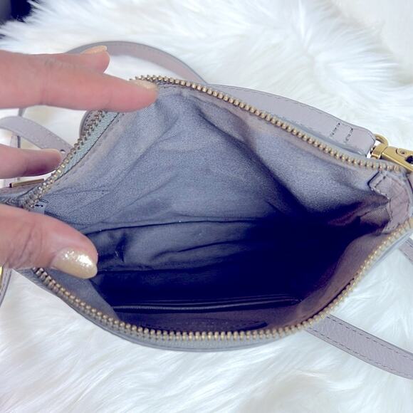 Fossil Gray Chic Slim Crossbody Leather Purse - Picture 5 of 10